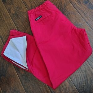 Vintage 90s Rennoc red athletic windbreaker pants Size L Minimalist Street Wear